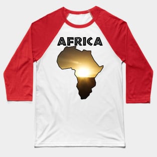 Africa Wildlife Continent Giraffe Sunset Baseball T-Shirt